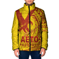 Samoa Pago Pago Aeto Padded Jacket Wingstyle Red-Gold Color - Polynesian Pride