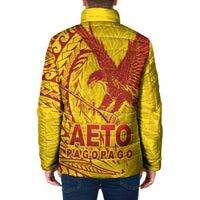 Samoa Pago Pago Aeto Padded Jacket Wingstyle Red-Gold Color - Polynesian Pride