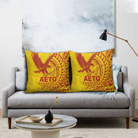 Samoa Pago Pago Aeto Pillow Cover Wingstyle Red-Gold Color - Polynesian Pride