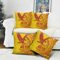 Samoa Pago Pago Aeto Pillow Cover Wingstyle Red-Gold Color - Polynesian Pride