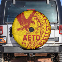 Samoa Pago Pago Aeto Spare Tire Cover Wingstyle Red-Gold Color - Polynesian Pride