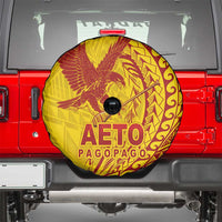 Samoa Pago Pago Aeto Spare Tire Cover Wingstyle Red-Gold Color - Polynesian Pride