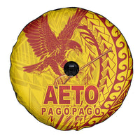 Samoa Pago Pago Aeto Spare Tire Cover Wingstyle Red-Gold Color - Polynesian Pride