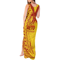 Samoa Pago Pago Aeto Tank Maxi Dress Wingstyle Red-Gold Color - Polynesian Pride