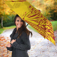 Samoa Pago Pago Aeto Umbrella Wingstyle Red-Gold Color - Polynesian Pride