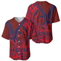 Samoa Pago Pago Aeto Baseball Jersey Wingstyle Red-Blue Color - Polynesian Pride