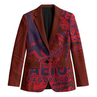 Samoa Pago Pago Aeto Blazer Wingstyle Red-Blue Color - Polynesian Pride