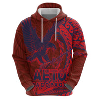 Samoa Pago Pago Aeto Hoodie Wingstyle Red-Blue Color - Polynesian Pride