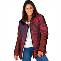 Samoa Pago Pago Aeto Padded Jacket Wingstyle Red-Blue Color - Polynesian Pride