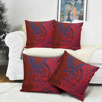 Samoa Pago Pago Aeto Pillow Cover Wingstyle Red-Blue Color - Polynesian Pride