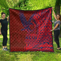 Samoa Pago Pago Aeto Quilt Wingstyle Red-Blue Color - Polynesian Pride