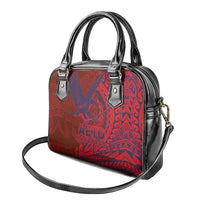 Samoa Pago Pago Aeto Shoulder Handbag Wingstyle Red-Blue Color - Polynesian Pride