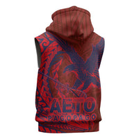 Samoa Pago Pago Aeto Sleeveless Zip Hoodie Wingstyle Red-Blue Color - Polynesian Pride