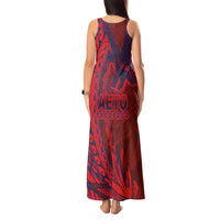 Samoa Pago Pago Aeto Tank Maxi Dress Wingstyle Red-Blue Color - Polynesian Pride