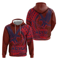 Samoa Pago Pago Aeto Zip Hoodie Wingstyle Red-Blue Color - Polynesian Pride