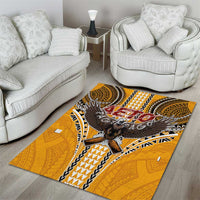 Samoa Pago Pago Aeto Area Rug Bald Eagle with Polynesian Art Tattoos - Polynesian Pride
