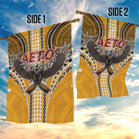 Samoa Pago Pago Aeto Garden Flag Bald Eagle with Polynesian Art Tattoos - Polynesian Pride