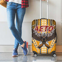 Samoa Pago Pago Aeto Luggage Cover Bald Eagle with Polynesian Art Tattoos - Polynesian Pride