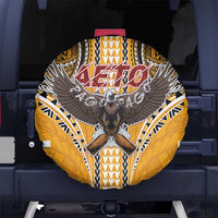 Samoa Pago Pago Aeto Spare Tire Cover Bald Eagle with Polynesian Art Tattoos - Polynesian Pride