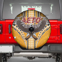 Samoa Pago Pago Aeto Spare Tire Cover Bald Eagle with Polynesian Art Tattoos - Polynesian Pride
