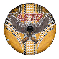 Samoa Pago Pago Aeto Spare Tire Cover Bald Eagle with Polynesian Art Tattoos - Polynesian Pride