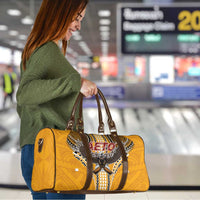 Samoa Pago Pago Aeto Travel Bag Bald Eagle with Polynesian Art Tattoos - Polynesian Pride