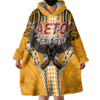 Samoa Pago Pago Aeto Wearable Blanket Hoodie Bald Eagle with Polynesian Art Tattoos - Polynesian Pride
