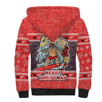 new-zealand-christmas-sherpa-hoodie-santa-catch-the-wave-maori-pattern-retro-style