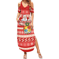 tonga-christmas-summer-maxi-dress-the-santa-coat-of-arms-with-ngatu-and-snow-pattern