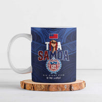Custom Rugby Toa Samoa Ceramic Mug Champions Six Eight Five - Polynesian Pride