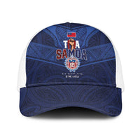 Custom Toa Samoa Rugby Mesh Trucker Cap Champions Six Eight Five - Polynesian Pride