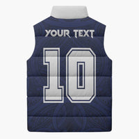 Custom Rugby Toa Samoa Sleeveless Puffer Jacket Champions Six Eight Five - Polynesian Pride