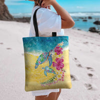 Hawaiian Tropical Plants Turtles Tote Bag Watercolor Style - Polynesian Pride