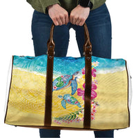 Hawaiian Tropical Plants Turtles Travel Bag Watercolor Style - Polynesian Pride