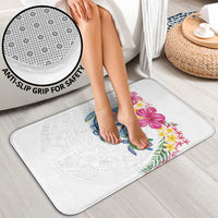 Hawaiian Abstract Art Turtles Bathroom Set with Plumeria and Hibiscus - Polynesian Pride