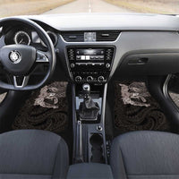 Hawaiian Plumeria and Hibiscus with Turtles Car Mats Polynesian Art Grayscale - Polynesian Pride