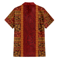 Hawaii Style Hibiscus and Tribal Element Fabric Patchwork Hawaiian Shirt LT03 - Polynesian Pride