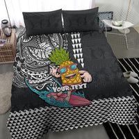 Hawaii Pineapple Surfing Kakau Tribal Personalised Bedding Set LT03 - Polynesian Pride