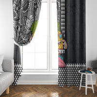 Hawaii Pineapple Surfing Kakau Tribal Personalised Window Curtain LT03 - Polynesian Pride