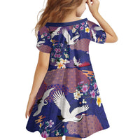Hawaiian and Japanese Culture Together Family Matching Puletasi and Hawaiian Shirt Blue Ohia Lehua Plumeria and Sakura Blooming LT03 - Polynesian Pride