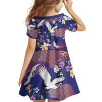 Hawaiian and Japanese Culture Together Family Matching Tank Maxi Dress and Hawaiian Shirt Blue Ohia Lehua Plumeria and Sakura Blooming LT03 - Polynesian Pride