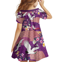 Hawaiian and Japanese Culture Together Family Matching Mermaid Dress and Hawaiian Shirt Purple Ohia Lehua Plumeria and Sakura Blooming LT03 - Polynesian Pride