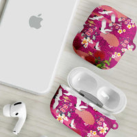 Hawaiian and Japanese Culture Together AirPods Case Pink Ohia Lehua Plumeria and Sakura Blooming - Polynesian Pride
