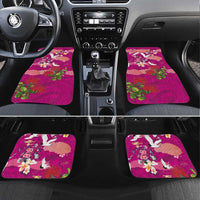 Hawaiian and Japanese Culture Together Car Mats Pink Ohia Lehua Plumeria and Sakura Blooming - Polynesian Pride