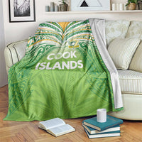 Cook Islands Rugby League Blanket Tatau Tribal Motifs-Light Green Color - Polynesian Pride