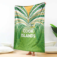 Cook Islands Rugby League Blanket Tatau Tribal Motifs-Light Green Color - Polynesian Pride