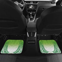 Custom Cook Islands Rugby League Car Mats Tatau Tribal Motifs-Light Green Color - Polynesian Pride