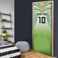 Custom Cook Islands Rugby League Door Cover Tatau Tribal Motifs-Light Green Color - Polynesian Pride