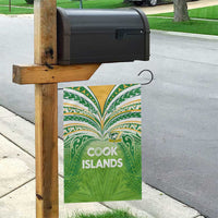 Cook Islands Rugby League Garden Flag Tatau Tribal Motifs-Light Green Color - Polynesian Pride