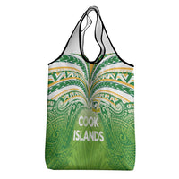 Cook Islands Rugby League Grocery Bag Tatau Tribal Motifs-Light Green Color - Polynesian Pride